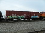 BNSF Buffer Car With Graffiti